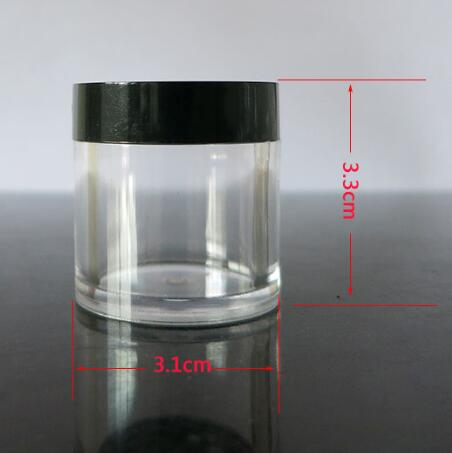 10g round container, black cap