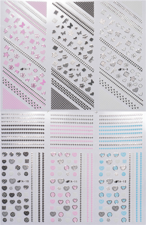 TA7-12silver nail sticker