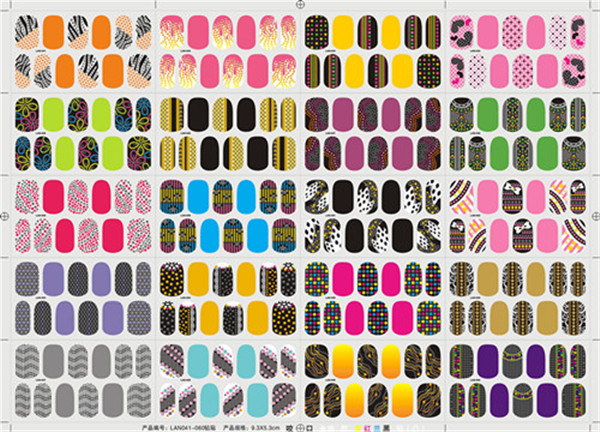 Lan041-060 nail polish sticker