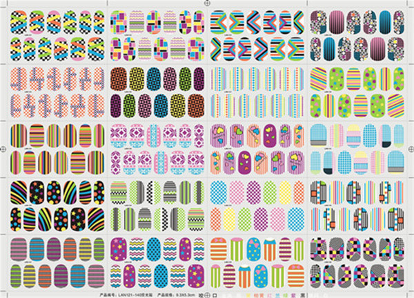 Lan121-140 nail polish sticker