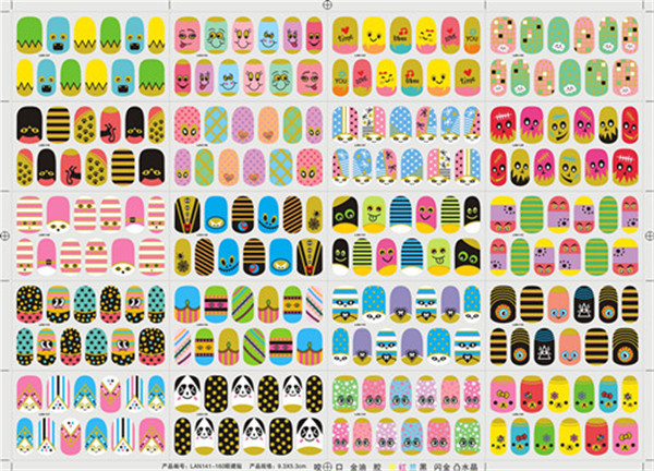 Lan141-160 nail polish sticker