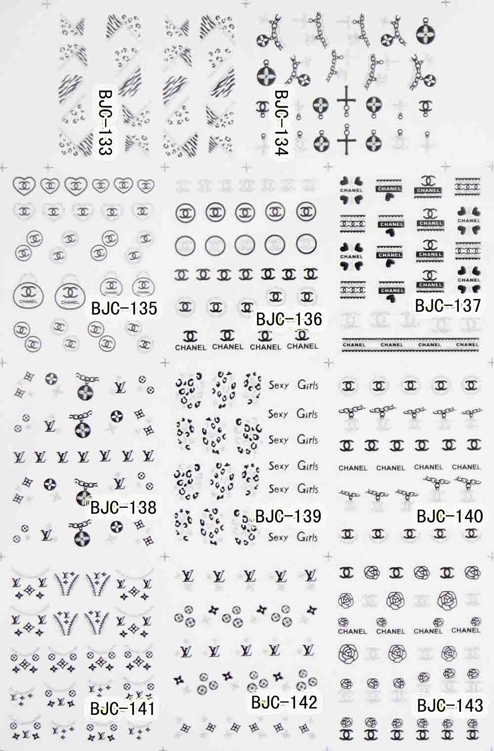 BJC133-143 nail sticker