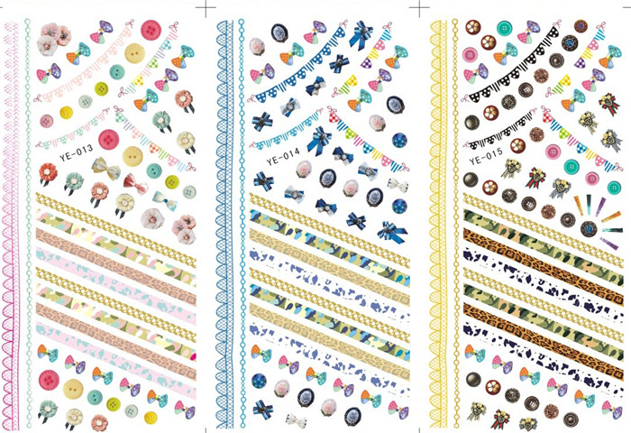 YE013-015 nail sticker 3 in 1