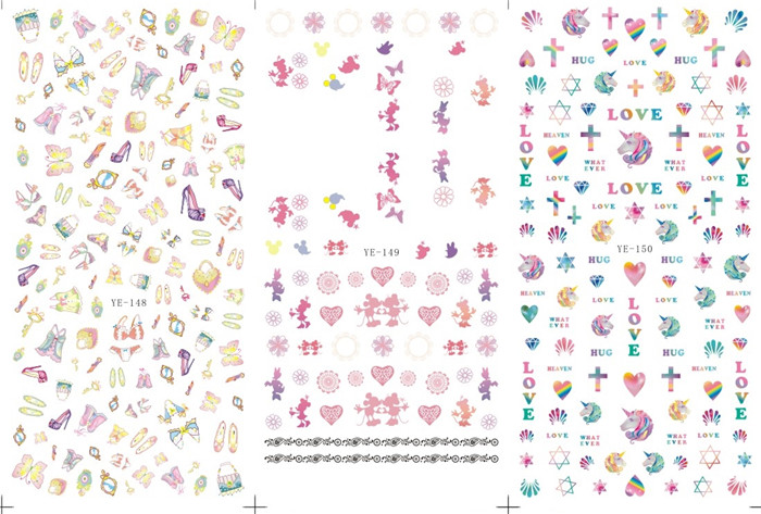 YE148-150 nail sticker 3 in 1