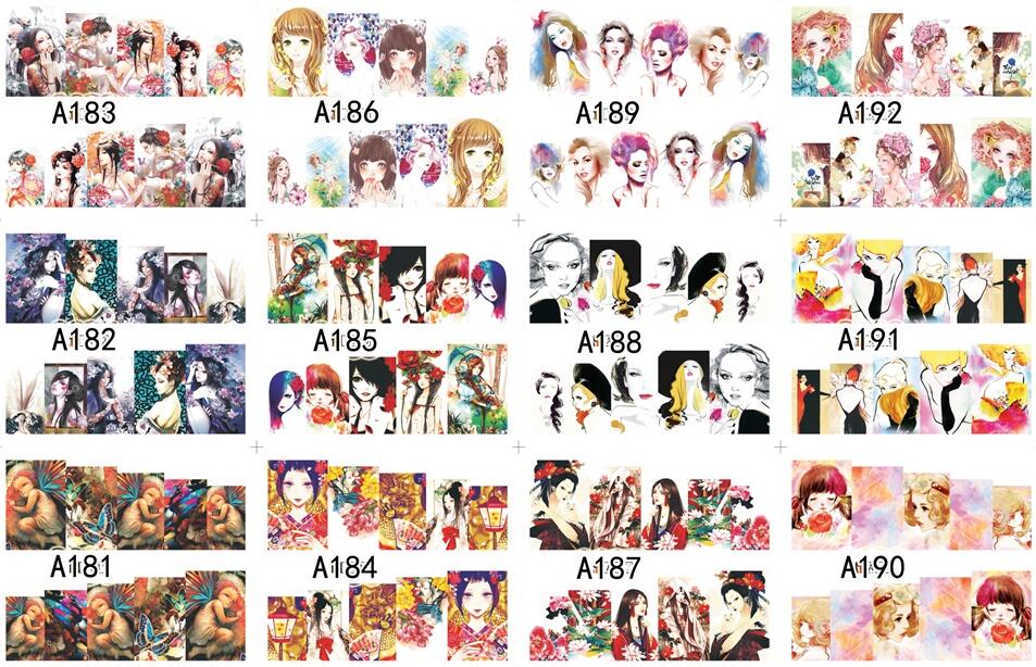 A181-240 A series Water Nail Sticker