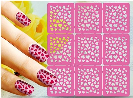 L101-166 stencil nail sticker