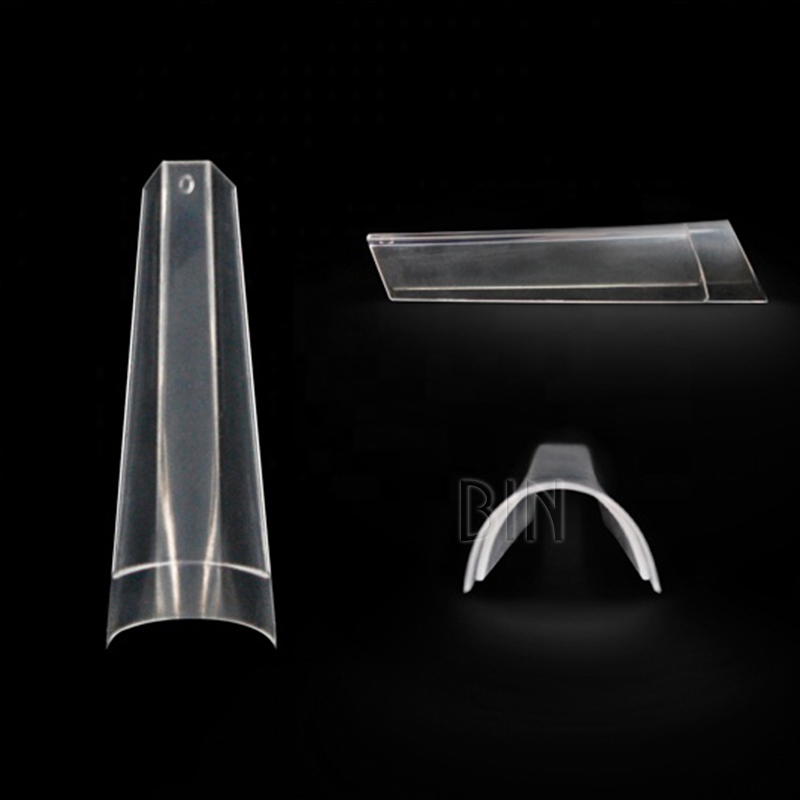BY-NT-47 Superior Quality U Shape Half Cover Nail Extension Ultrathin Nail Artificial Tips