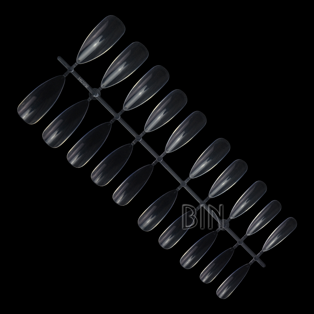 BY-NT-36B Color Long Waterdrop Full Cover Nail Tips