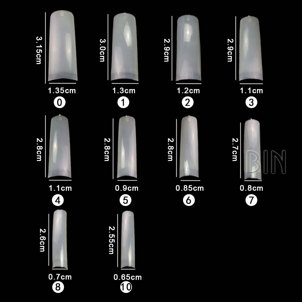 BY-NT-20 false nail tips display OEM factory price false nails natural