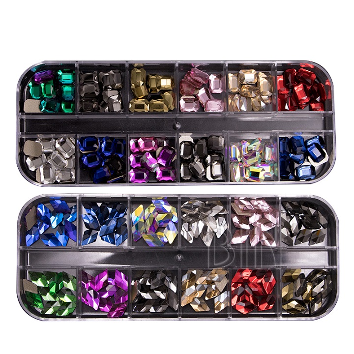colorful nail art decoration nail jewelry diamonds set