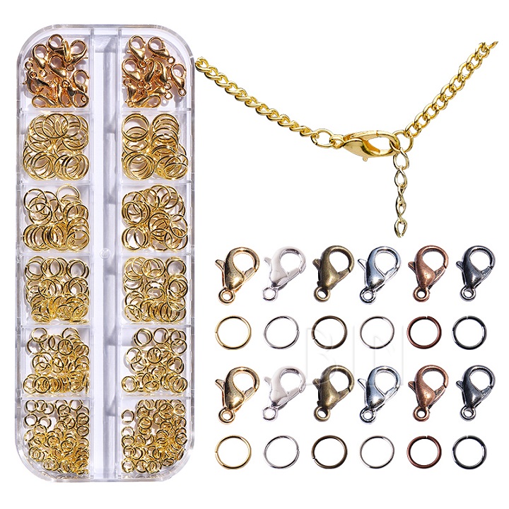 BIN 12 grid box nail decoration metal jewelry