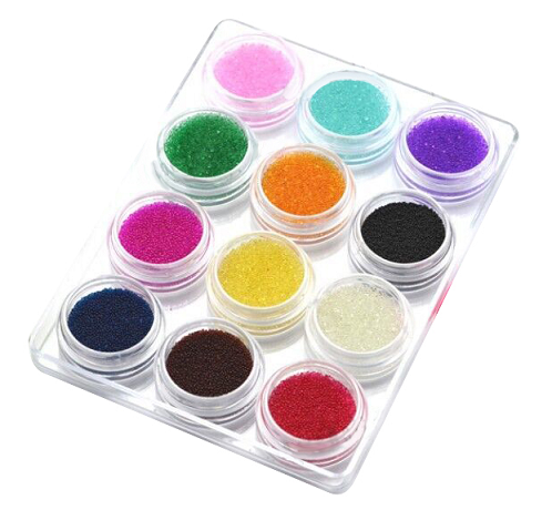 12 piece jar nail art decoration set