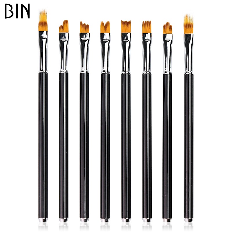 black handle nail brush sets