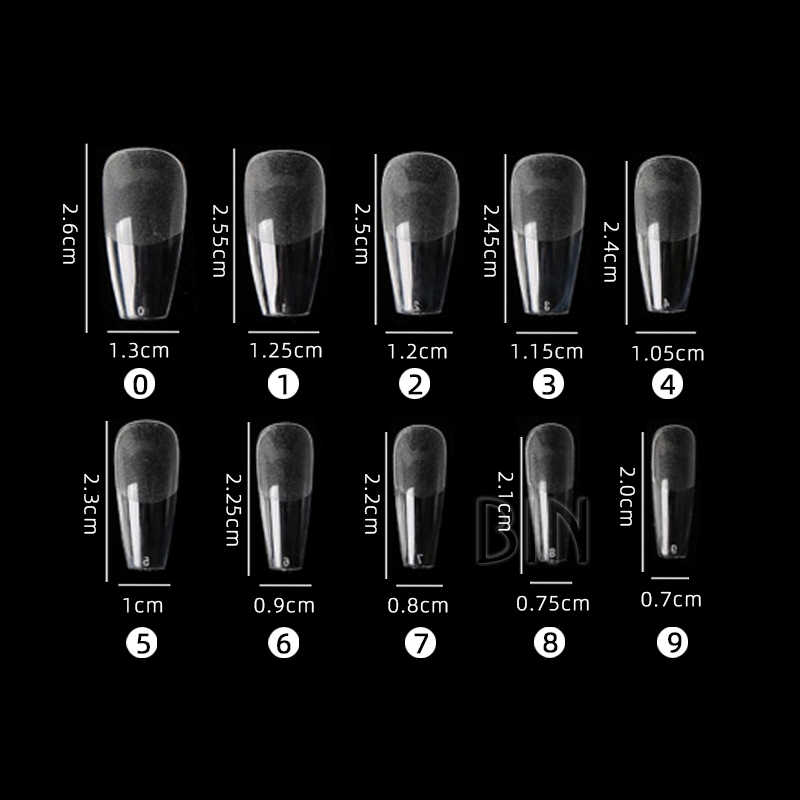 BY-NT-35C no engraving Ballerina Nail tips