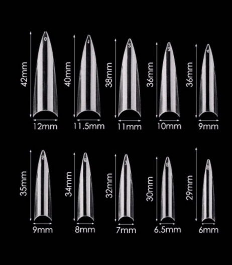 BY-NT-52 XXL long Stiletto nail art tips