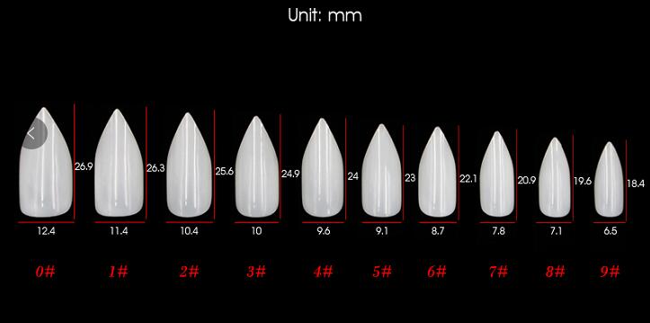 BY-NT-56 full cover small sharp head nail tips