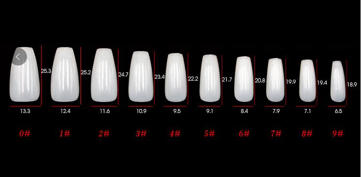 BY-NT-57  short ballet design nail tips