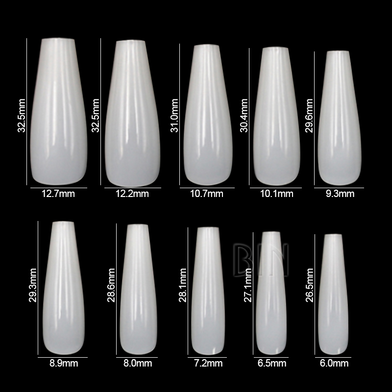 BY-NT-75 new long Ballet nail tips full cover